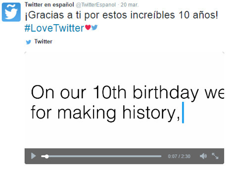 Redes Sociales: Así celebró Twitter sus 10 años - Agencia de Marketing Digital, México | Marketing 4U - 2