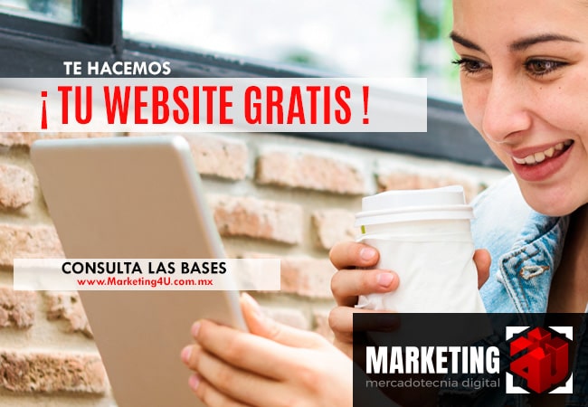Marketing 4U crea tu sitio web gratis y lo posiciona en Internet